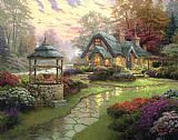 Thomas Kinkade Make a Wish Cottage painting